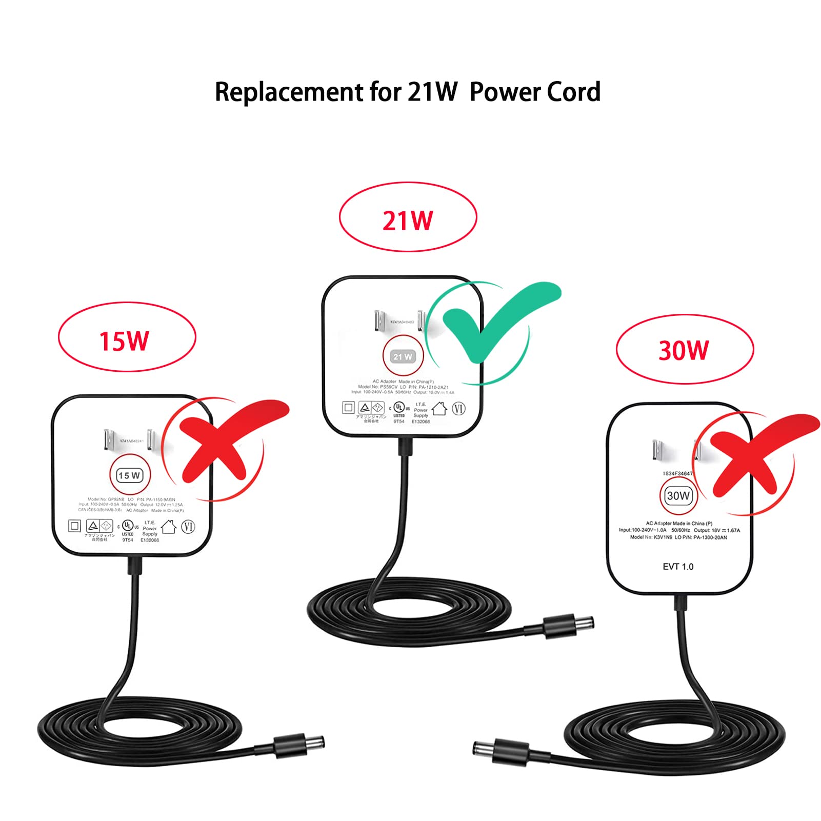 PS エコエコアザラク Amazon.com: 21W Power Cord Replacement for Alexa Echo Show (1st